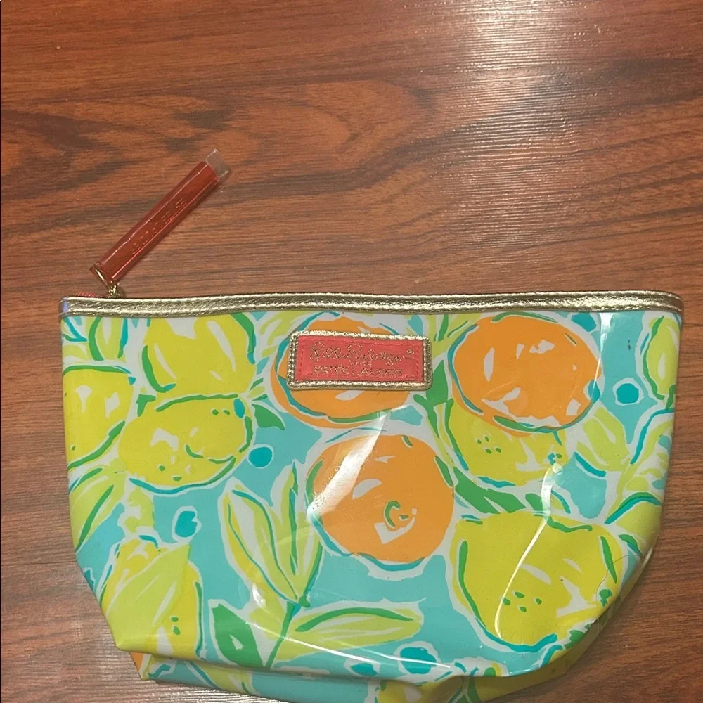 VTG Colab Lilly Pulitzer for Estée Lauder Citrus Print Cosmetic Bag